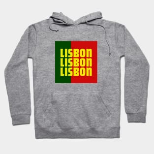 Lisbon City in Portuguese Flag Colors Hoodie